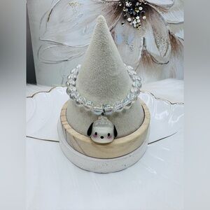 Pochacco Charm Clear Beaded Bracelet